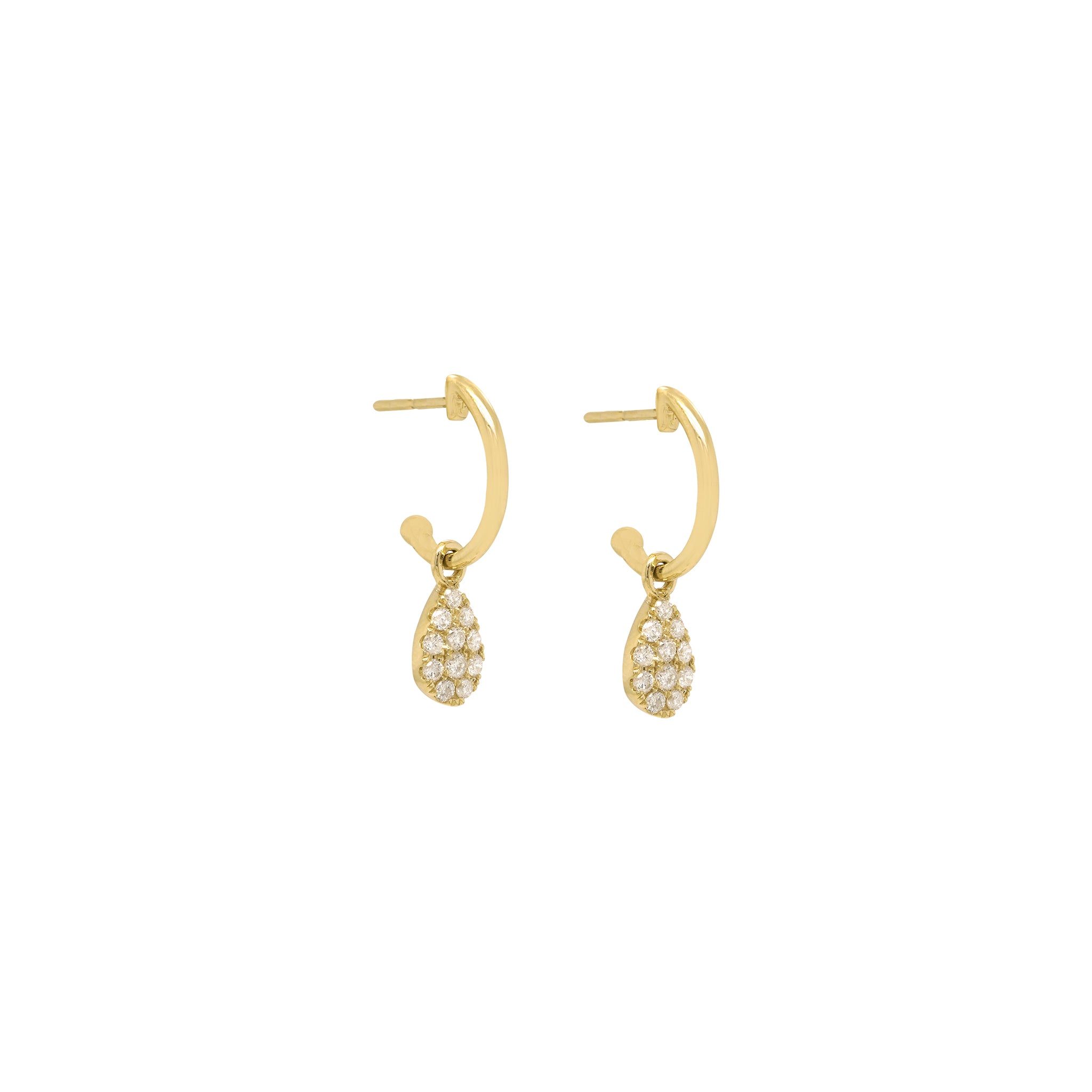 Pavé Creola Dangling Earrings